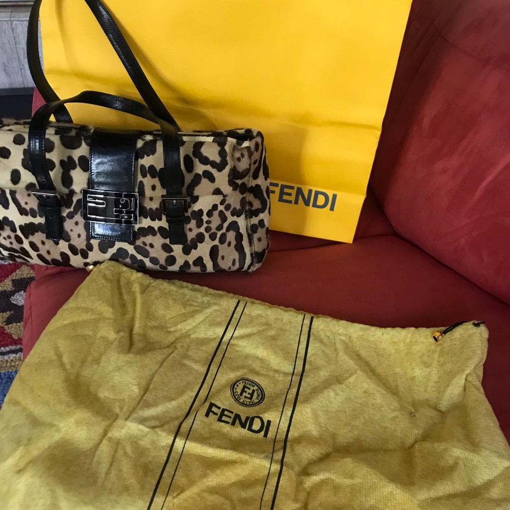 Fendi Pony hair leopard print vintage